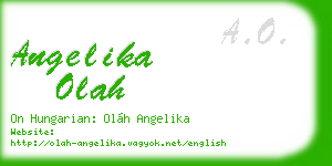 angelika olah business card
